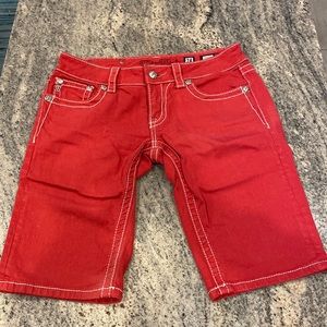 Womens Miss Me red Bermuda shorts 28